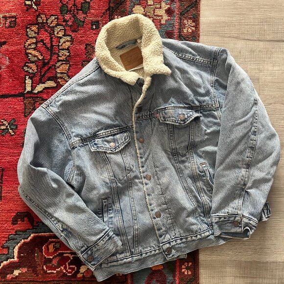 Levi's Men's Sherpa Trucker Jacket Size M - Picture 7 of 8